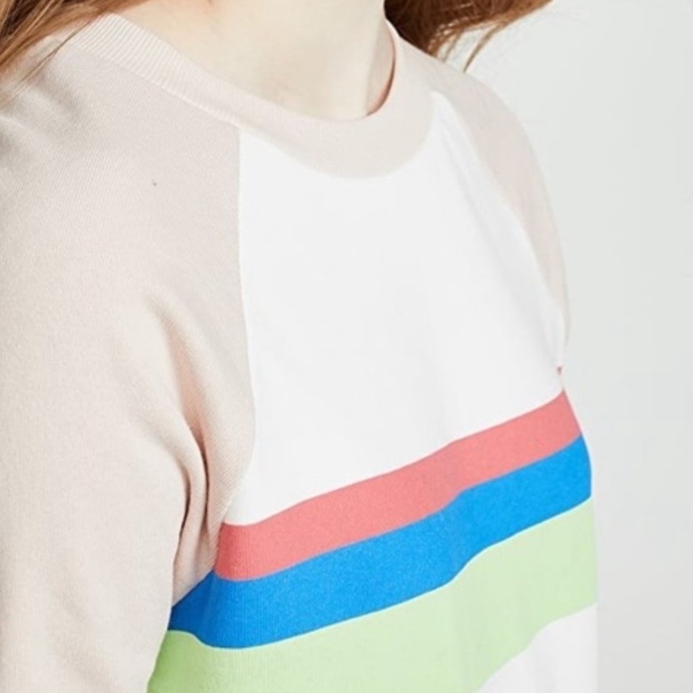 🎉HP Wildfox Beachhouse Striped Cropped Sweatshirt - Picture 6 of 11
